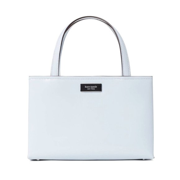New Kate Spade Sam Icon Spazzolato Leather Small Tote Watercolor Blue - Picture 1 of 4